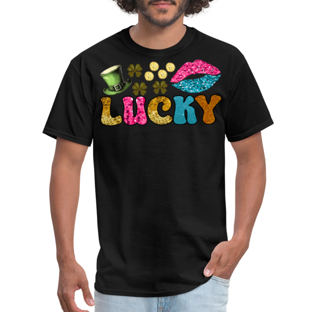 Lucky Charm Graphic Tee For Festive Wear T-shirt - black