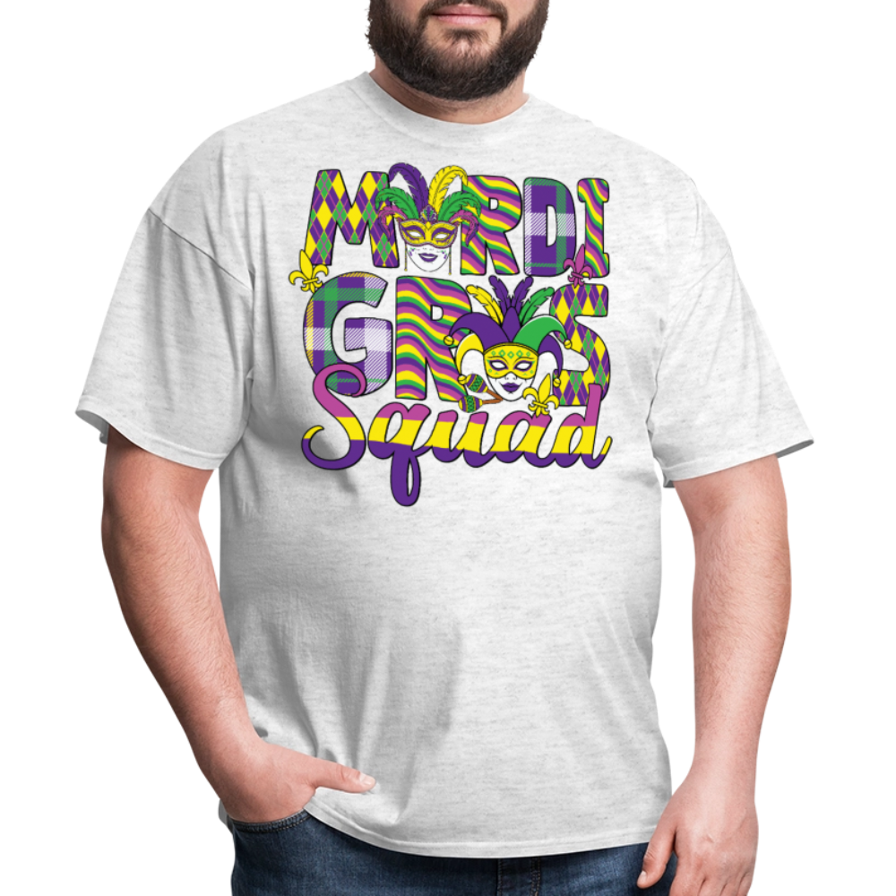 Funny And Festive Mardi Gras Party T-shirt - light heather gray