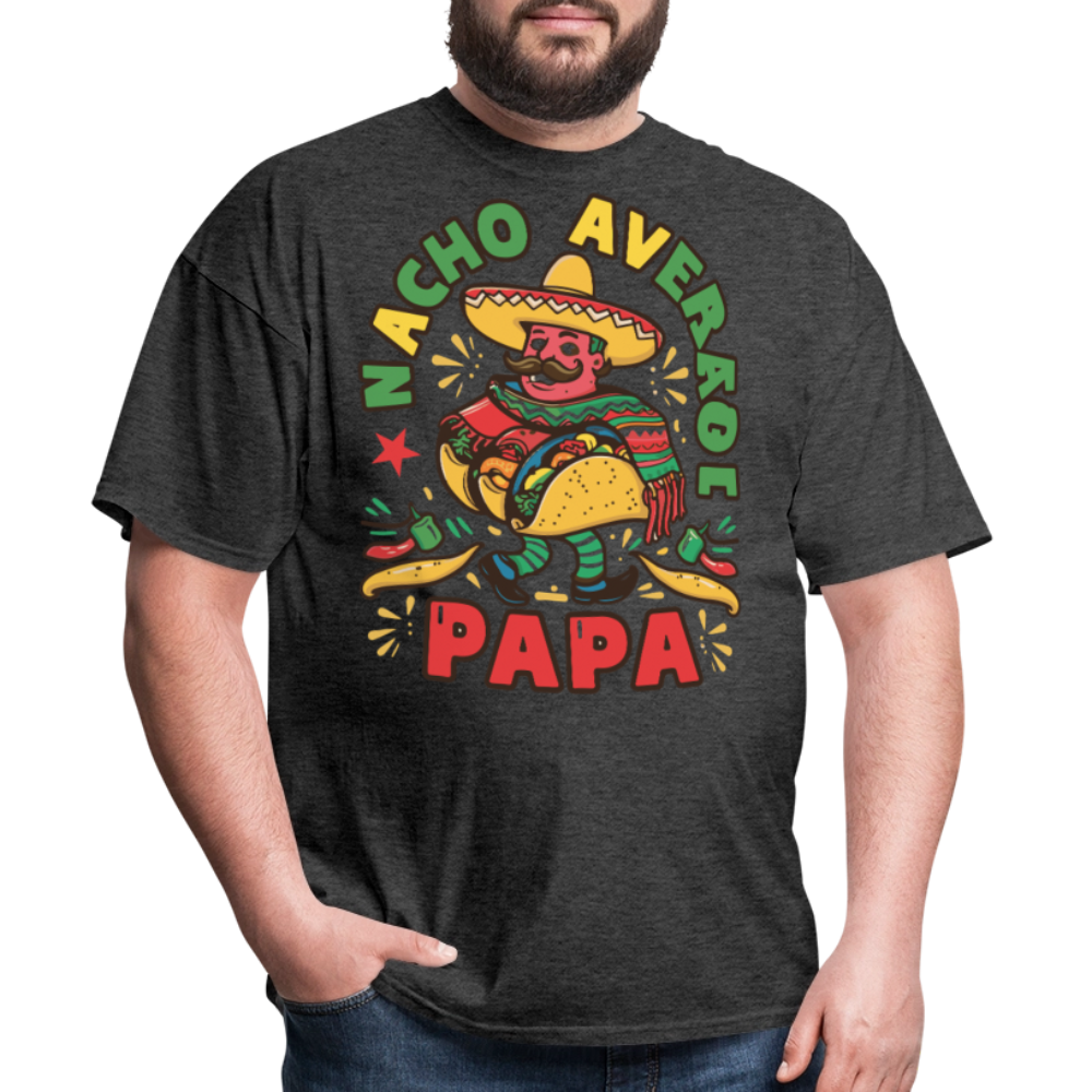 Nacho Average Papa Taco Lover T-shirt - heather black