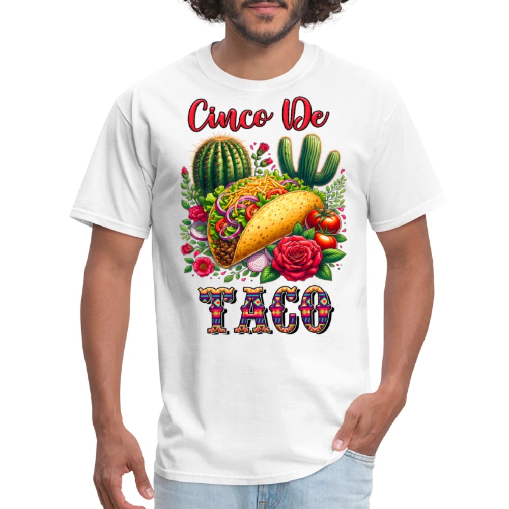 Funny Mexican Food Tee Cinco de Mayo Taco T-shirt - white