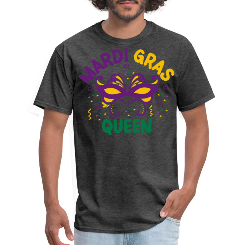 Funny Mardi Gras Shirts For Ladies Mardi Gras Queen T-shirt - heather black