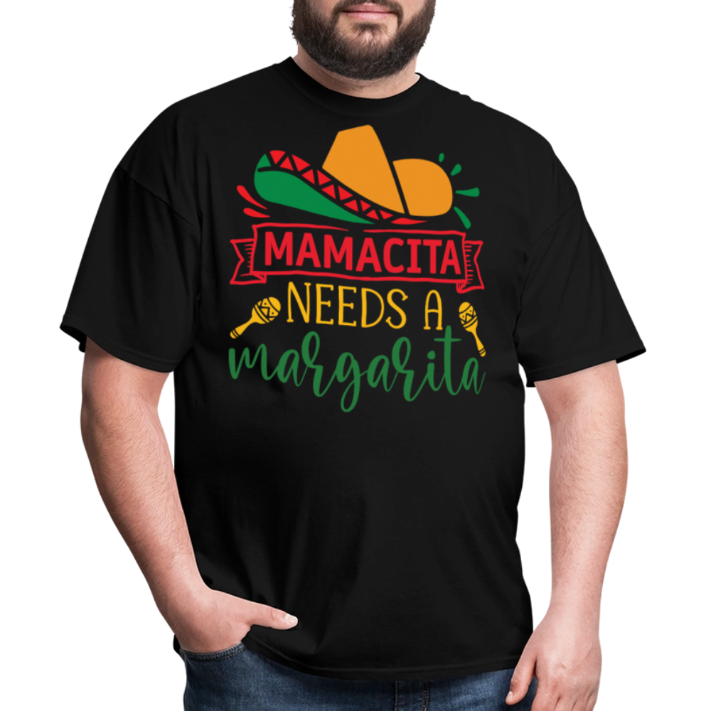 Mamacita Needs A Margarita Funny Mexican T-shirt - black