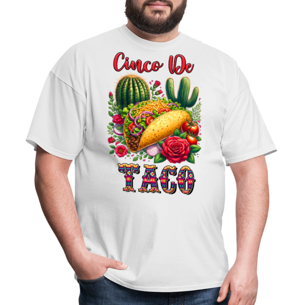 Funny Mexican Food Tee Cinco de Mayo Taco T-shirt - white