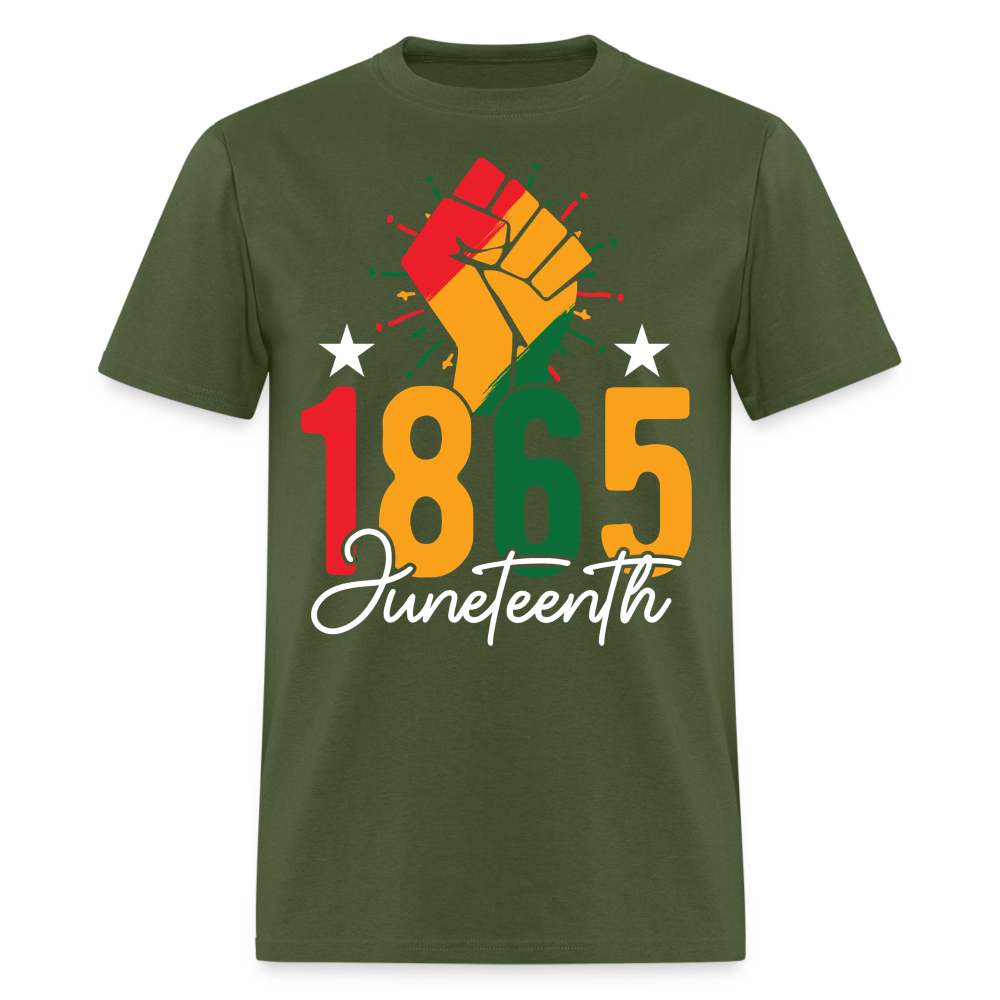 Best Black pride Tee 1865 Black Liberation T-shirt - military green