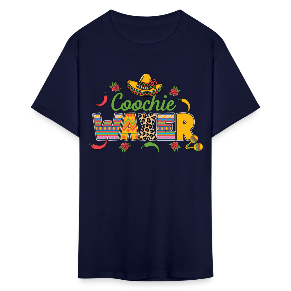 Coochie Waxer Gifts For Women Funny Esthetician T-shirt - navy