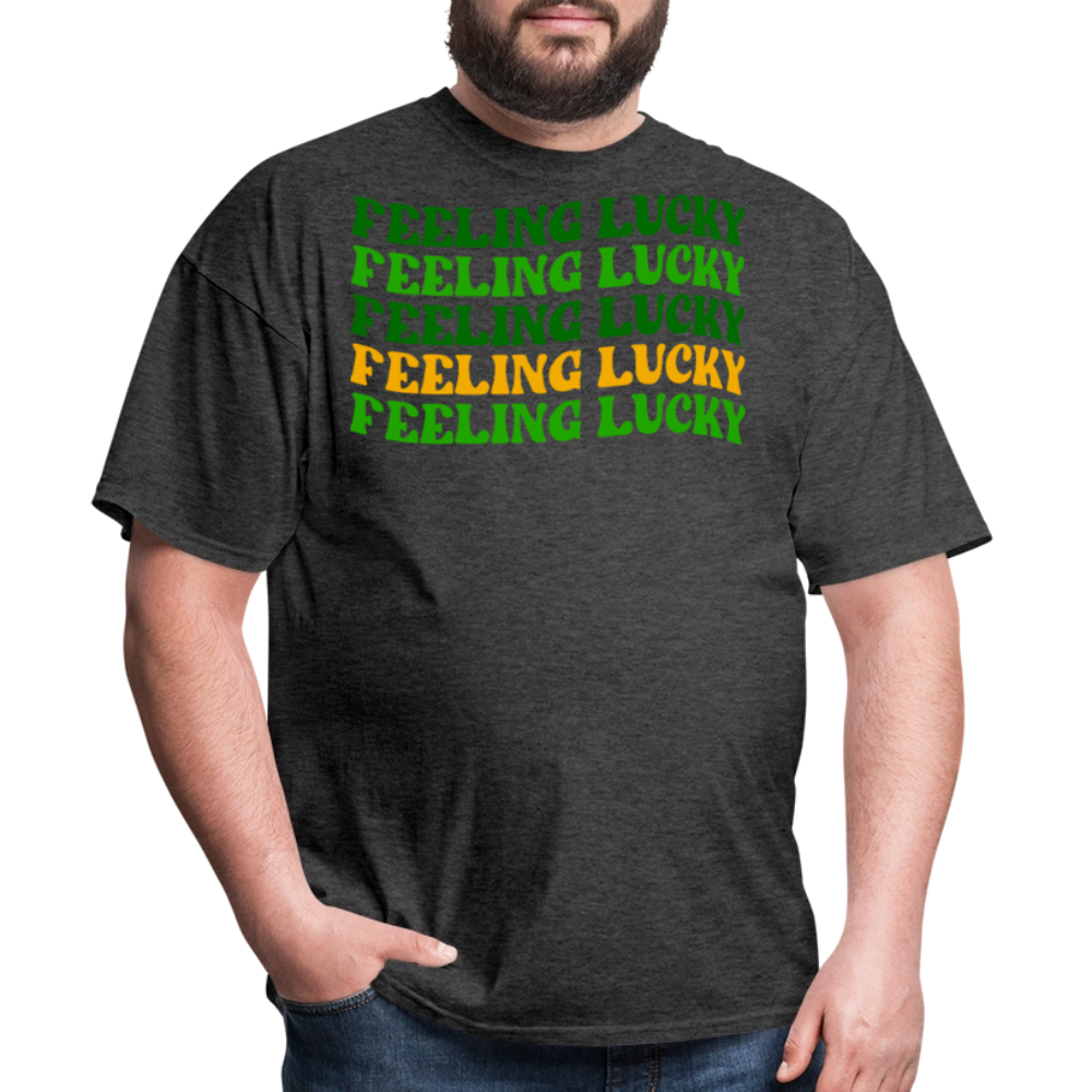 St Patrick’s Day Feeling Lucky T-shirt - heather black