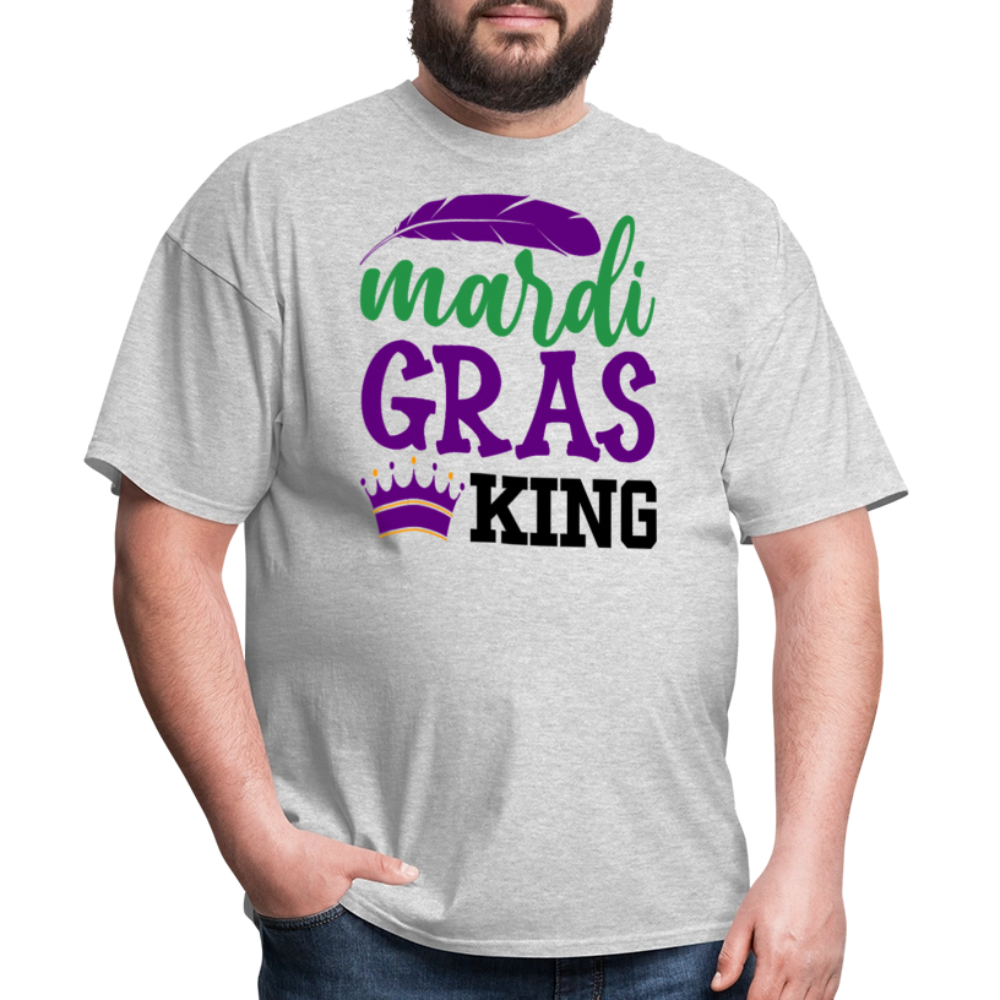 Mardi Gras King Shirt For Men Carnival Season T-shirt - heather gray