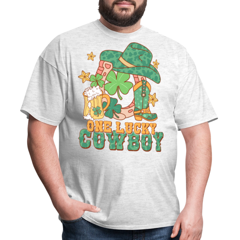 Lucky Cowboy St Patrick’s Graphic T-shirt - light heather gray