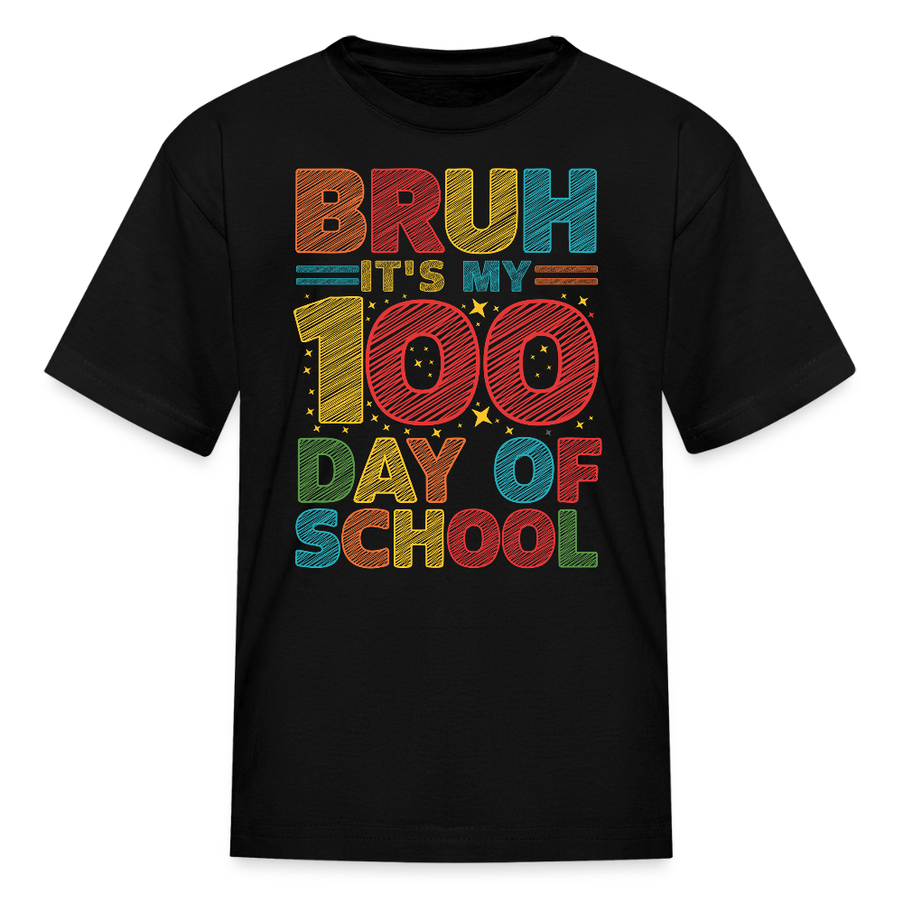 Funny 100th Day Of School Shirt For Kids Back To School Milestone T-shirt - black