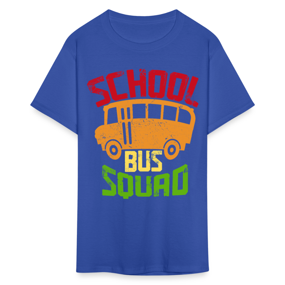 Vintage School Bus Tee for Drivers & Staff School Bus Squad T-shirt - royal blue