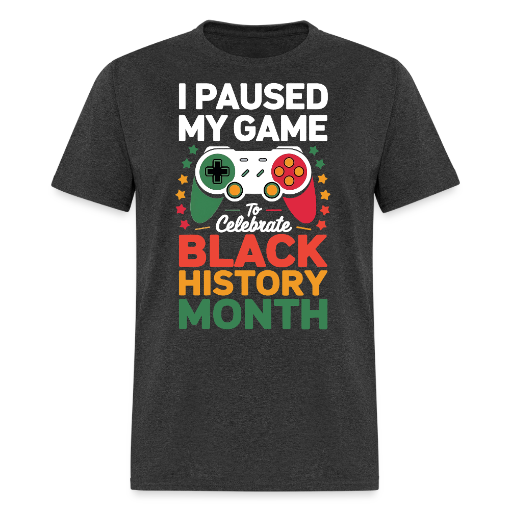 Retro Gamer Controller Tee Black History Month Gaming T-Shirt - heather black