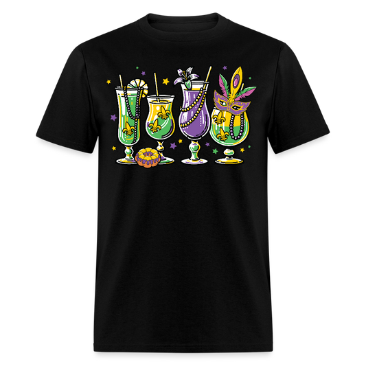 Mardi Gras Cocktail Shirt New Orleans Party T-shirt - black