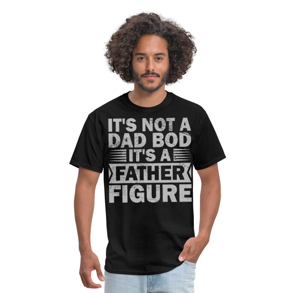 Funny Dad Bod T-shirt For Men Father Figure Shirt - black