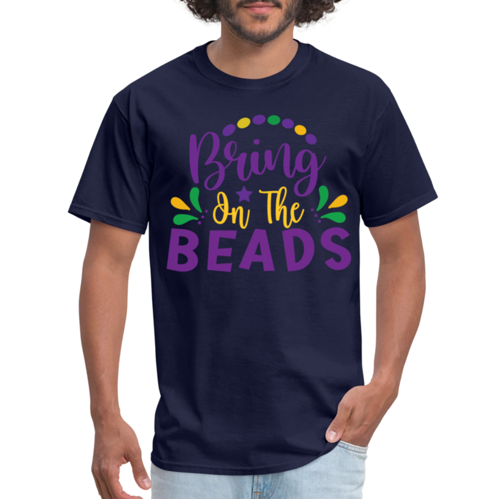 Bring on the Beads Shirt for Mardi Gras T-Shirt - navy