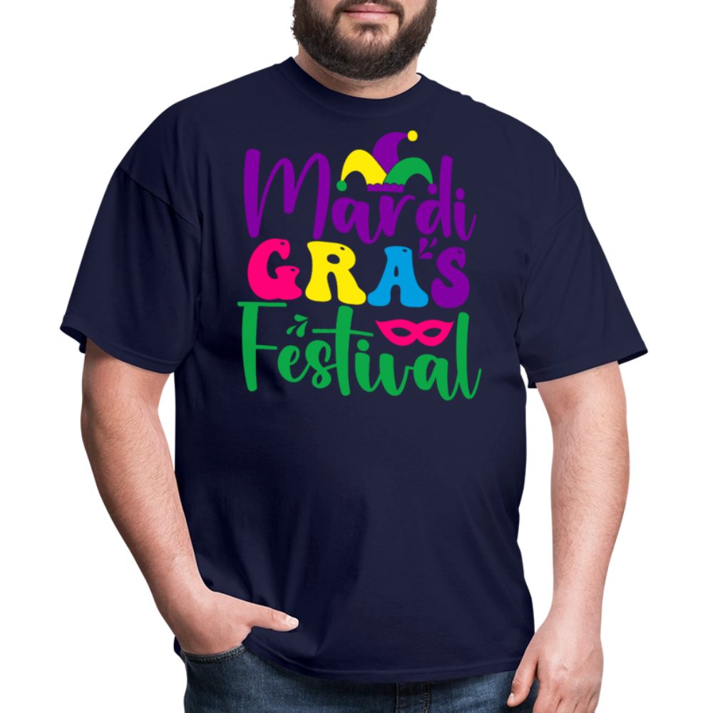 Funny and Stylish Mardi Gras Celebration Unisex T-shirt - navy