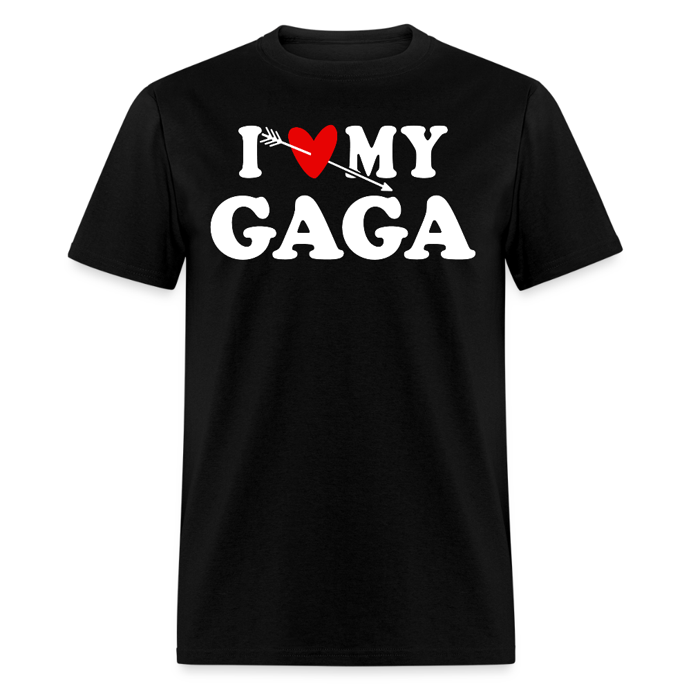 I Love My Gaga Gifts For Grandmothers T-shirt - black