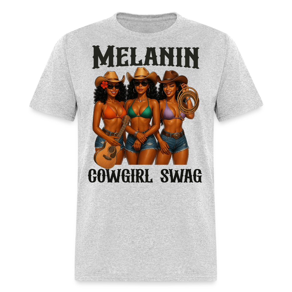 Afrocentric Cowgirl Swag Melanin T-shirt - heather gray