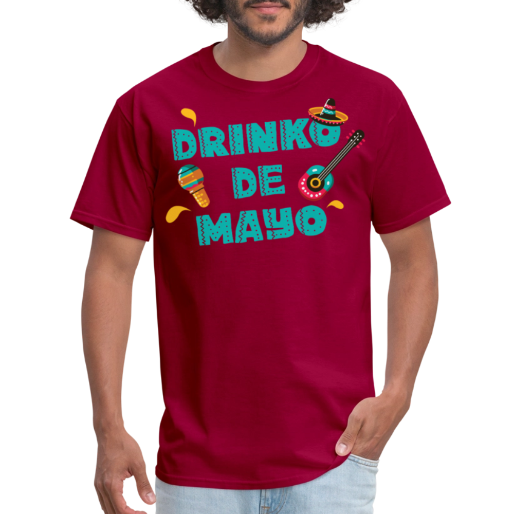 Mexican Fiesta Drinking Outfit Drinko De Mayo Party T-shirt - dark red