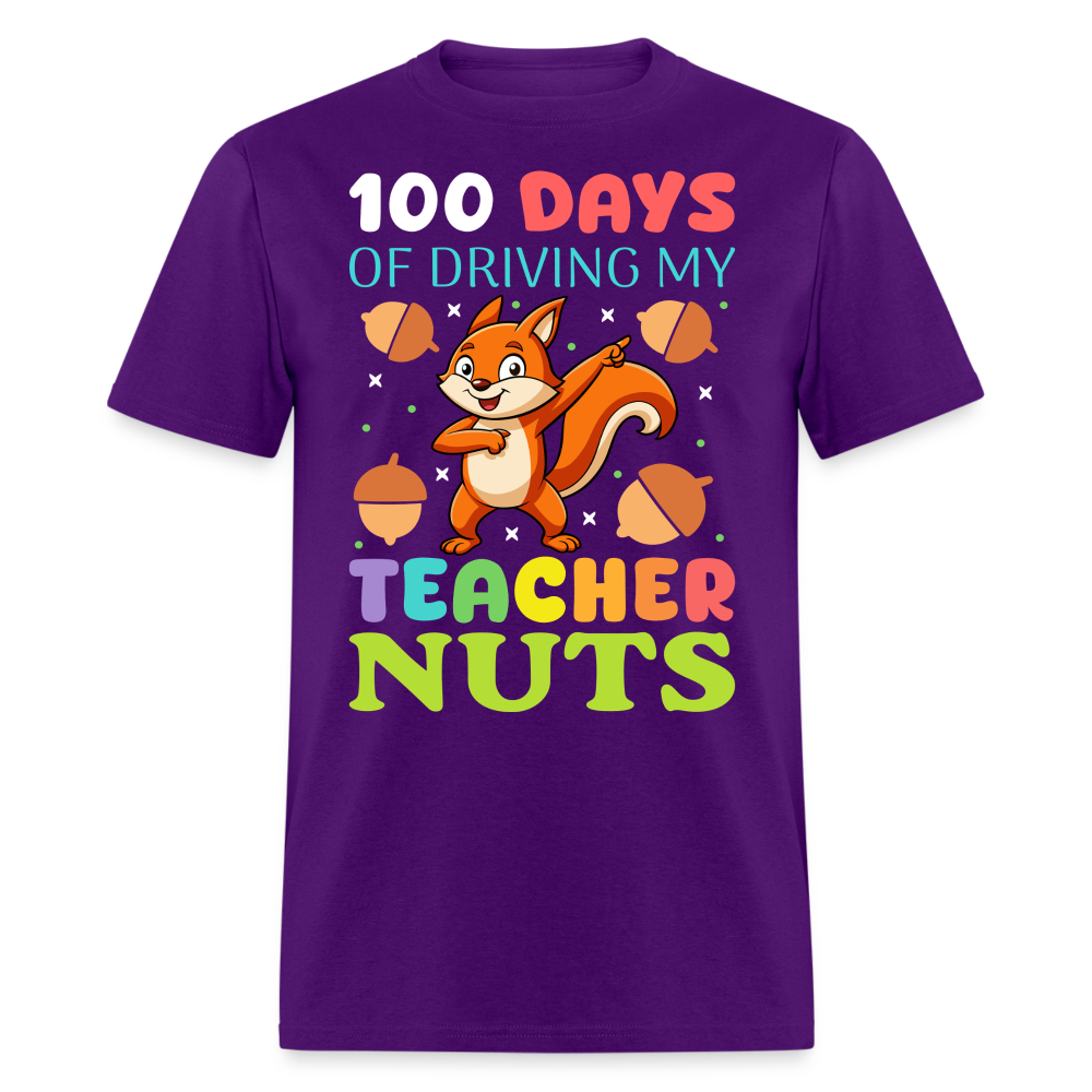 100 Days Of Driving My Teacher Crazy Shirt Funny School Teacher T-shirt - purple