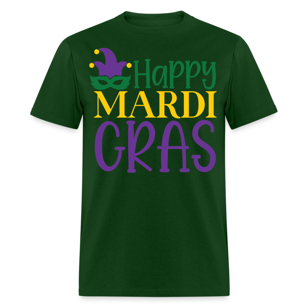 Funny and Stylish Mardi Gras Festival Unisex T-shirt - forest green