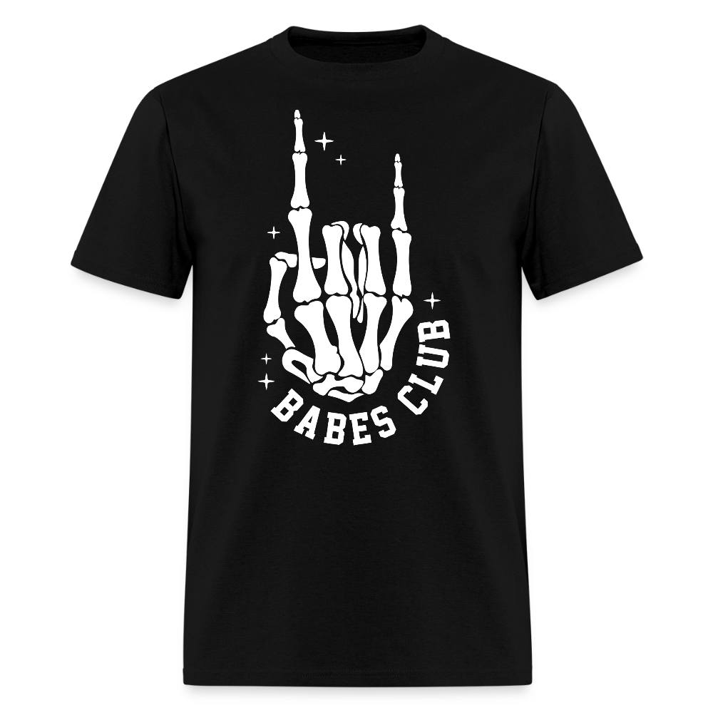 Babes Club Skeleton Hand Rock Lovers T-Shirt - black
