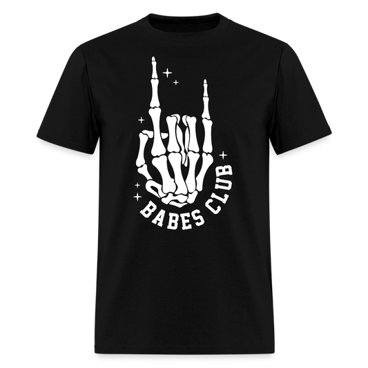 Babes Club Skeleton Hand Rock Lovers T-Shirt - black