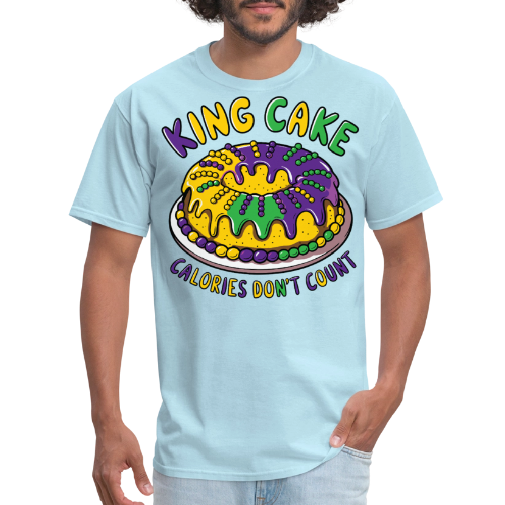 Fat Tuesday Celebration Mardi Gras King Cake T-shirt - powder blue