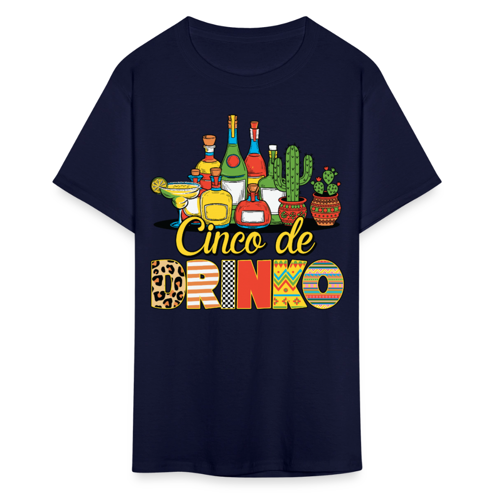 Tequila and Margarita Party Tee Funny Cinco de Mayo Drinking T-shirt - navy