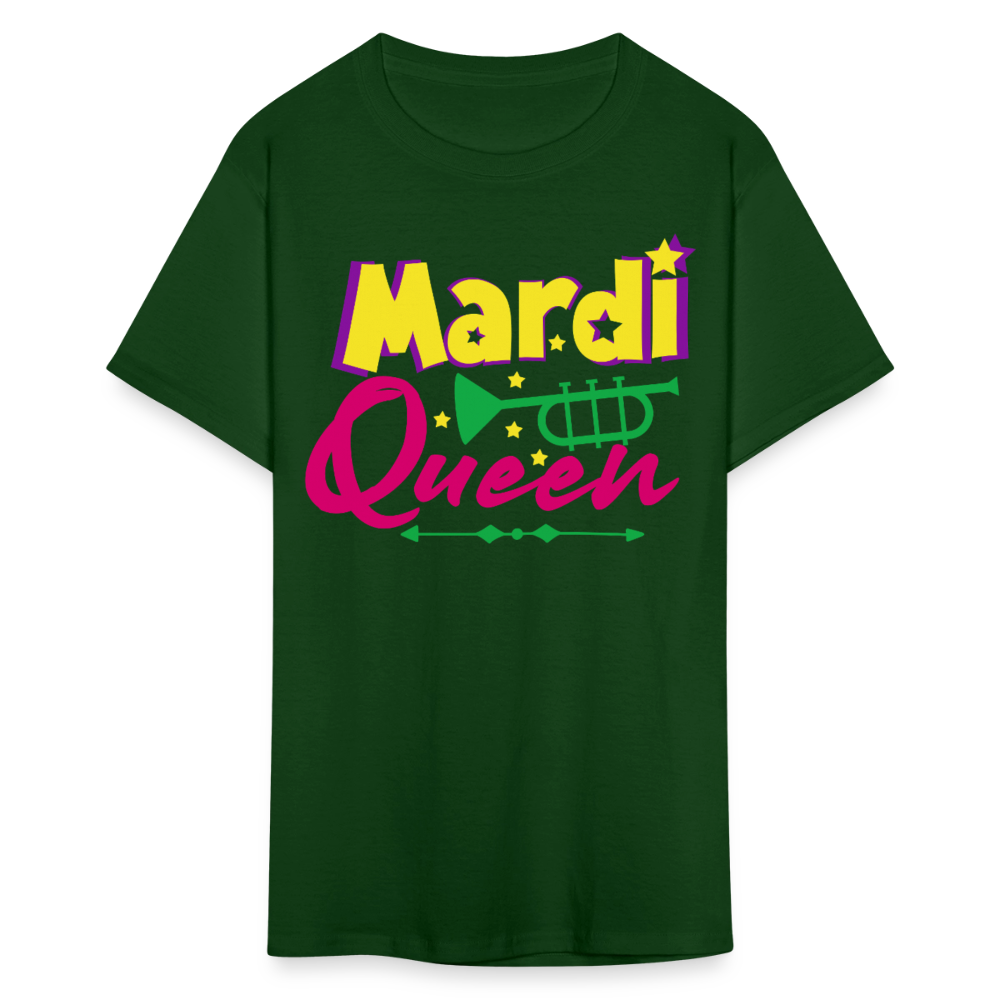 Mardi Gras Queen Shirt For Women Festival T-shirt - forest green