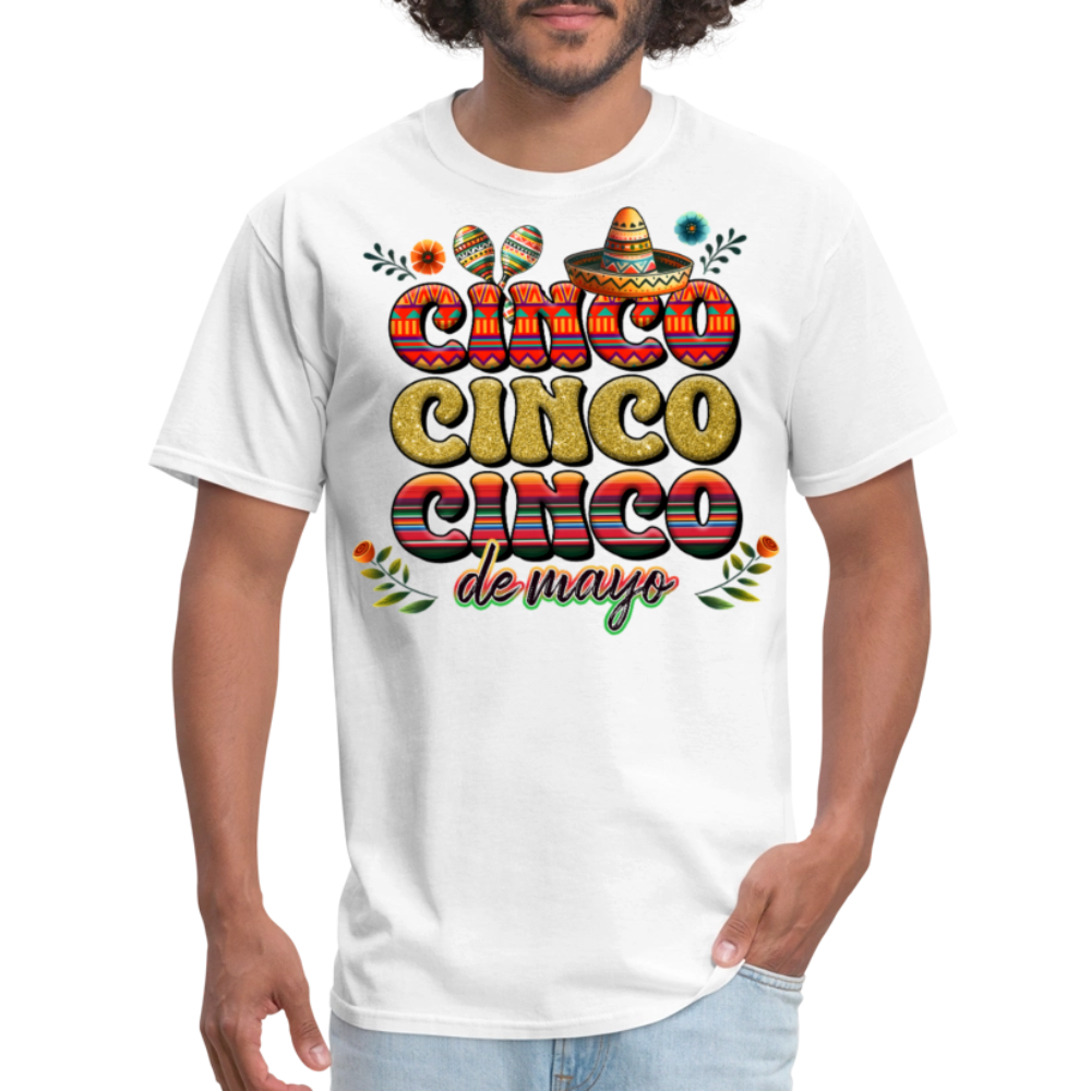 Mexican Fiesta Clothing For Cinco de Mayo Unisex T-shirt - white