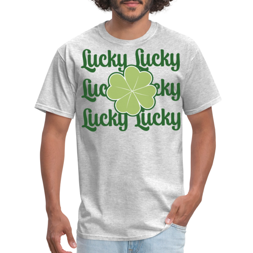 St Patrick’s Day Lucky Clover T-shirt - heather gray