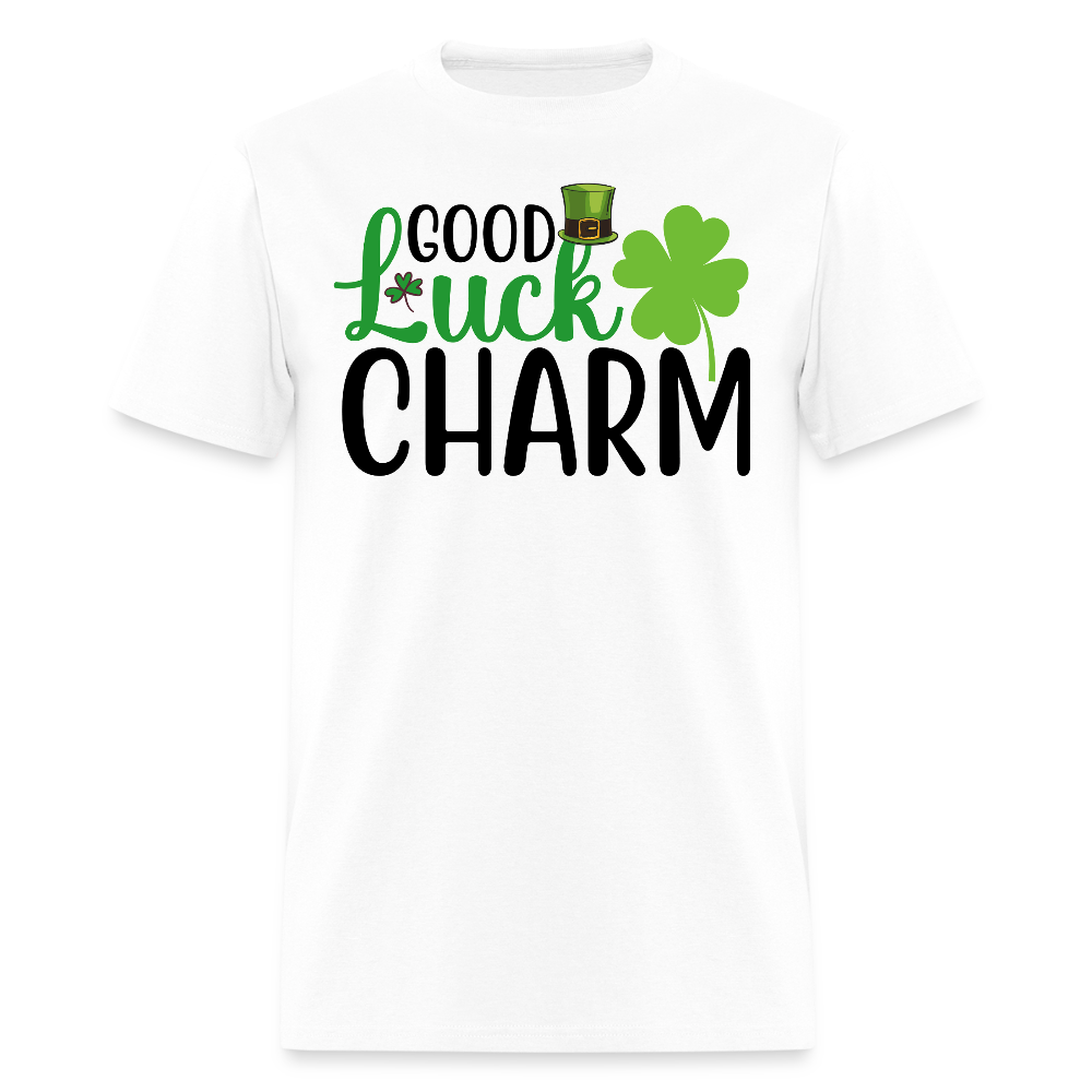 St Patrick’s Day Good Luck Charm T-shirt - white