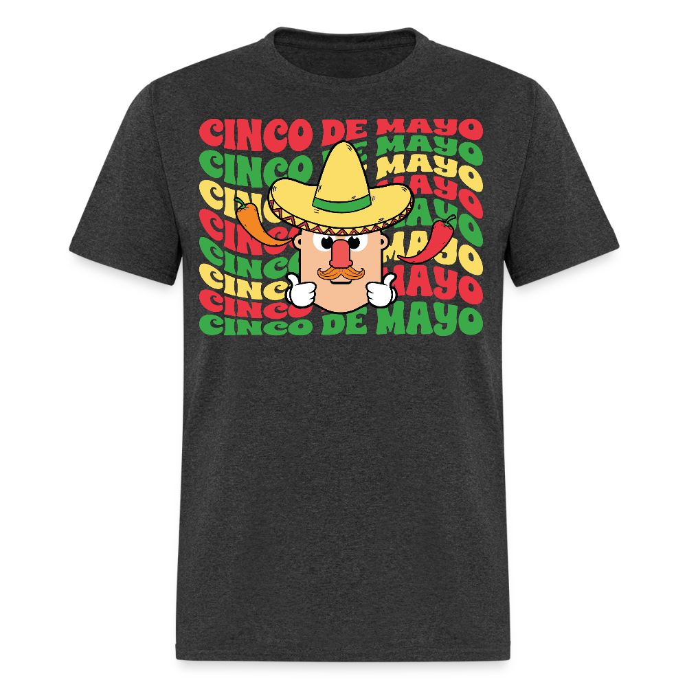 Cinco De Mayo Fiesta Tee Funny Mexican Party T-shirt - heather black