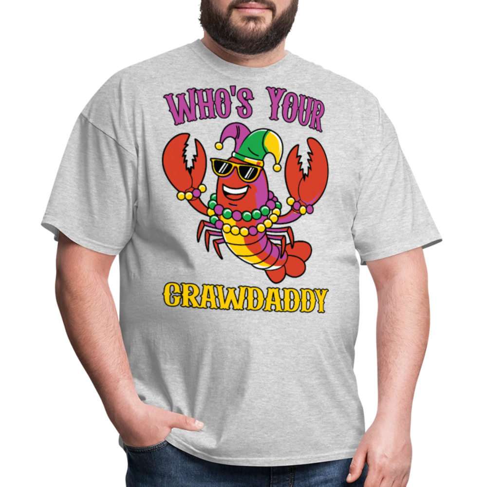 Crawfish Boil Party Outfit Who’s Your Crawdaddy Mardi Gras T-shirt - heather gray