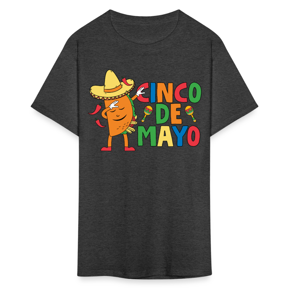 Funny Cinco de Mayo Taco Tee Mexican Fiesta Party T-Shirt - heather black