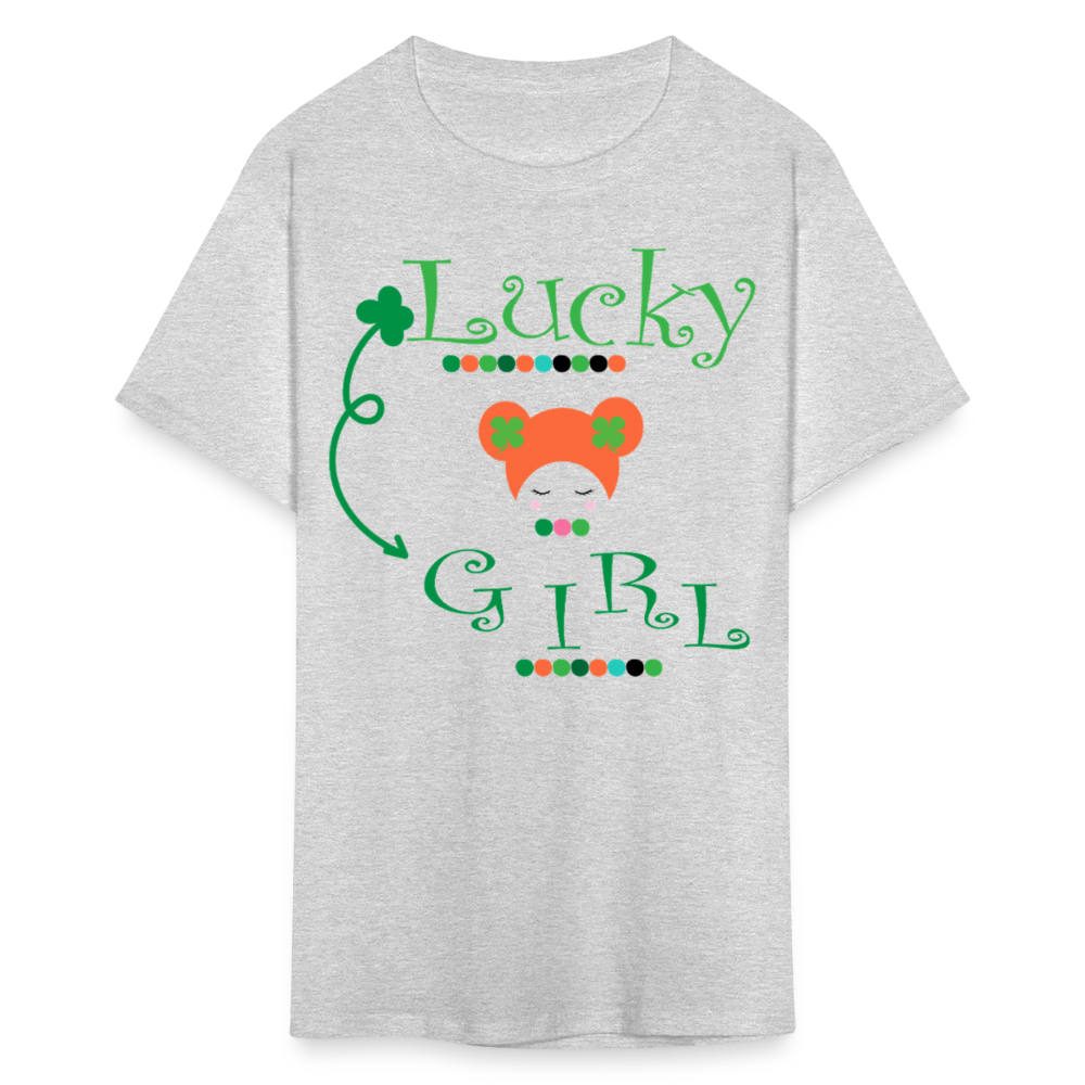 Lucky Girl St Patrick's Day Women T-shirt - heather gray