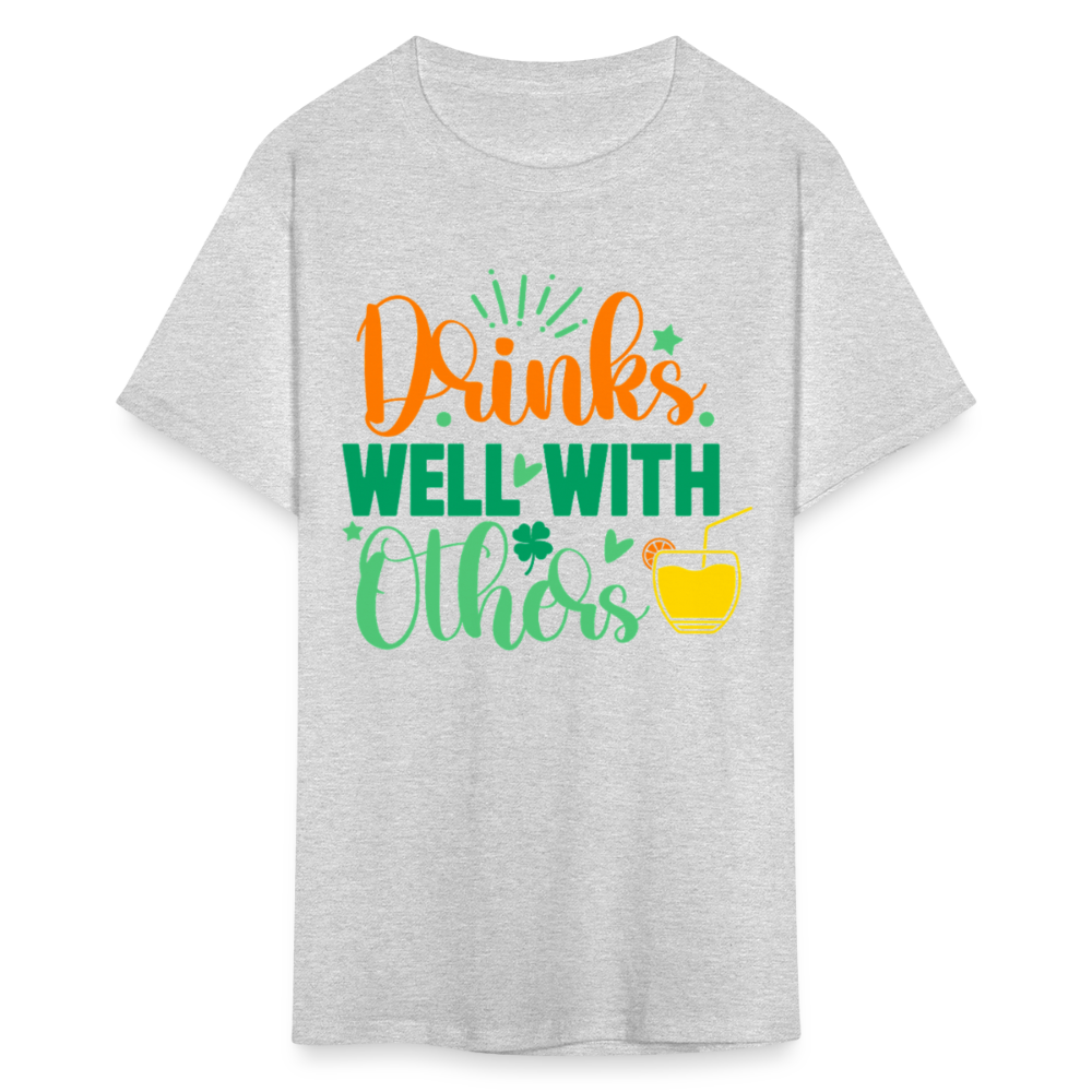 Party-Ready Tee – Drinks Well with Others Funny Shirt - heather gray