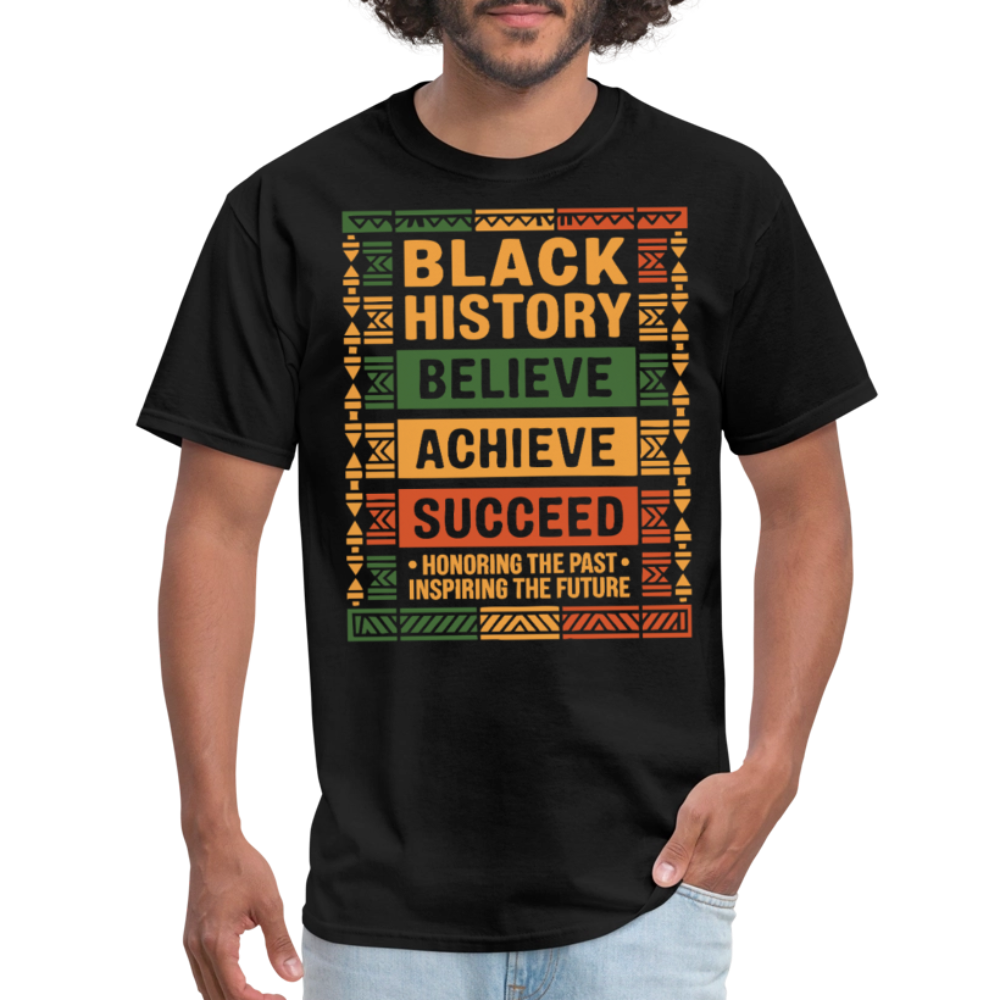 Black History Month Tee Honoring Black Culture And Inspiring The Future T-shirt - black