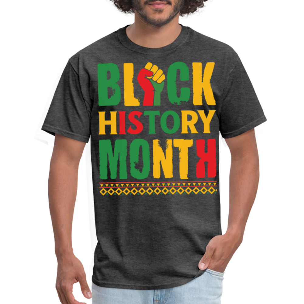 African American Pride Clothing Best Gifts for Black History Month T-shirt - heather black