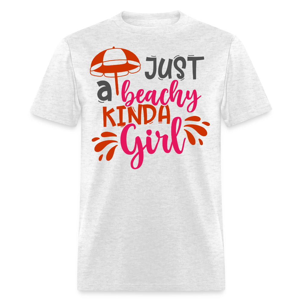 Just A Beachy Kinda Girl Beach Vacation Women’s T-shirt - light heather gray
