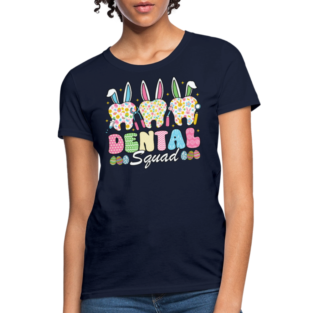 Dental Squad Funny Dentist Easter T-Shirt - navy