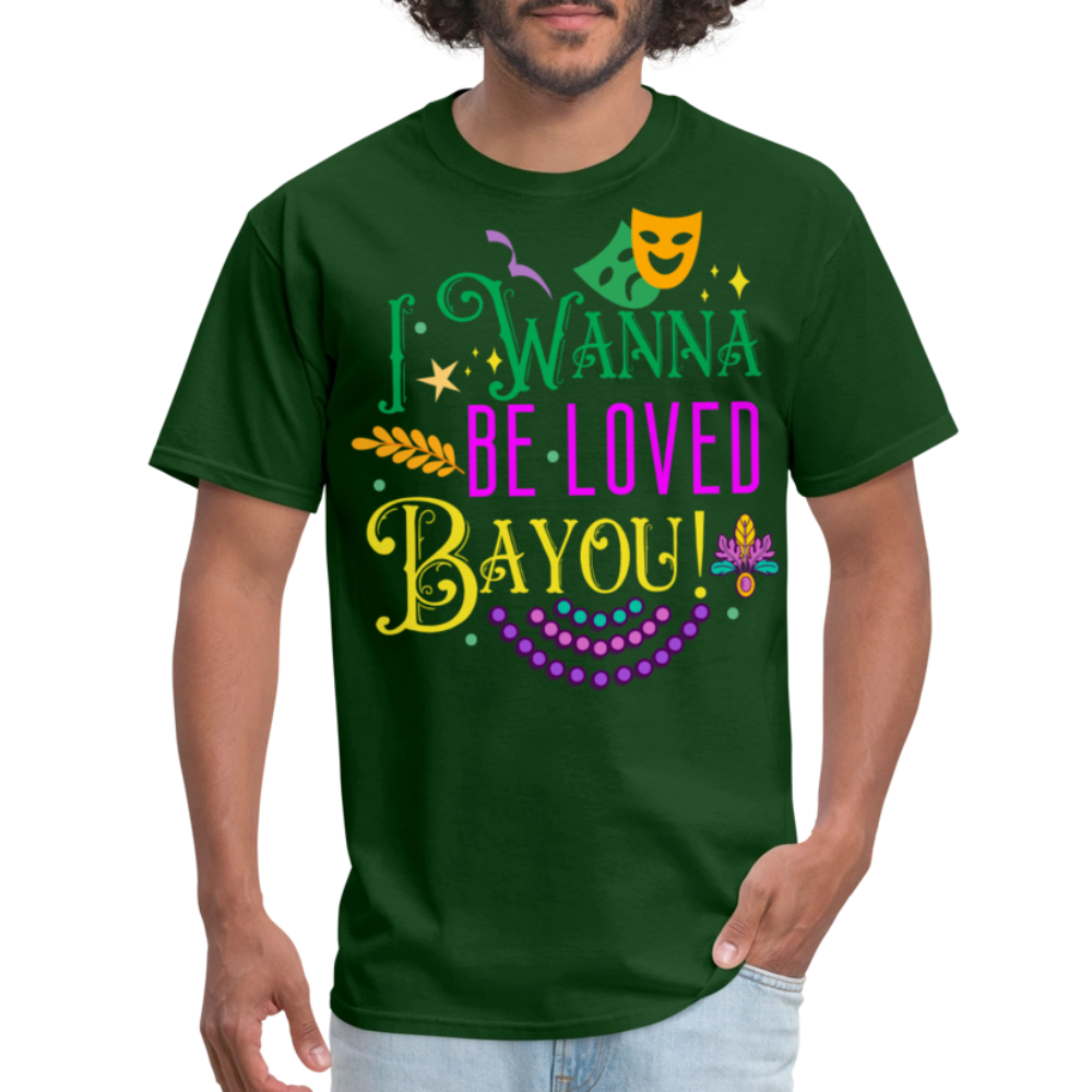 Bayou-inspired Funny Graphic Tee Mardi Gras Party T-shirt - forest green