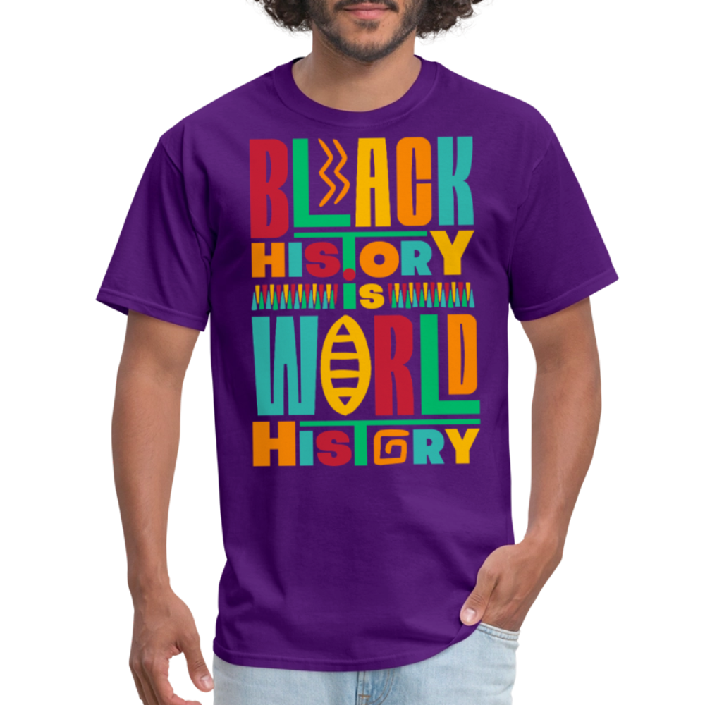 Black History Is World History Shirt Black Empowerment T-shirt - purple