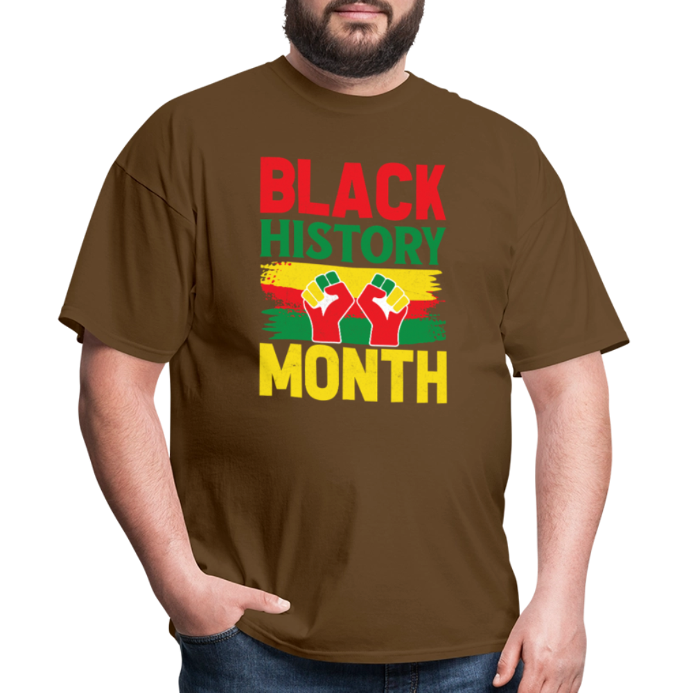 African American Pride Apparel for Black History Month T-Shirt - brown