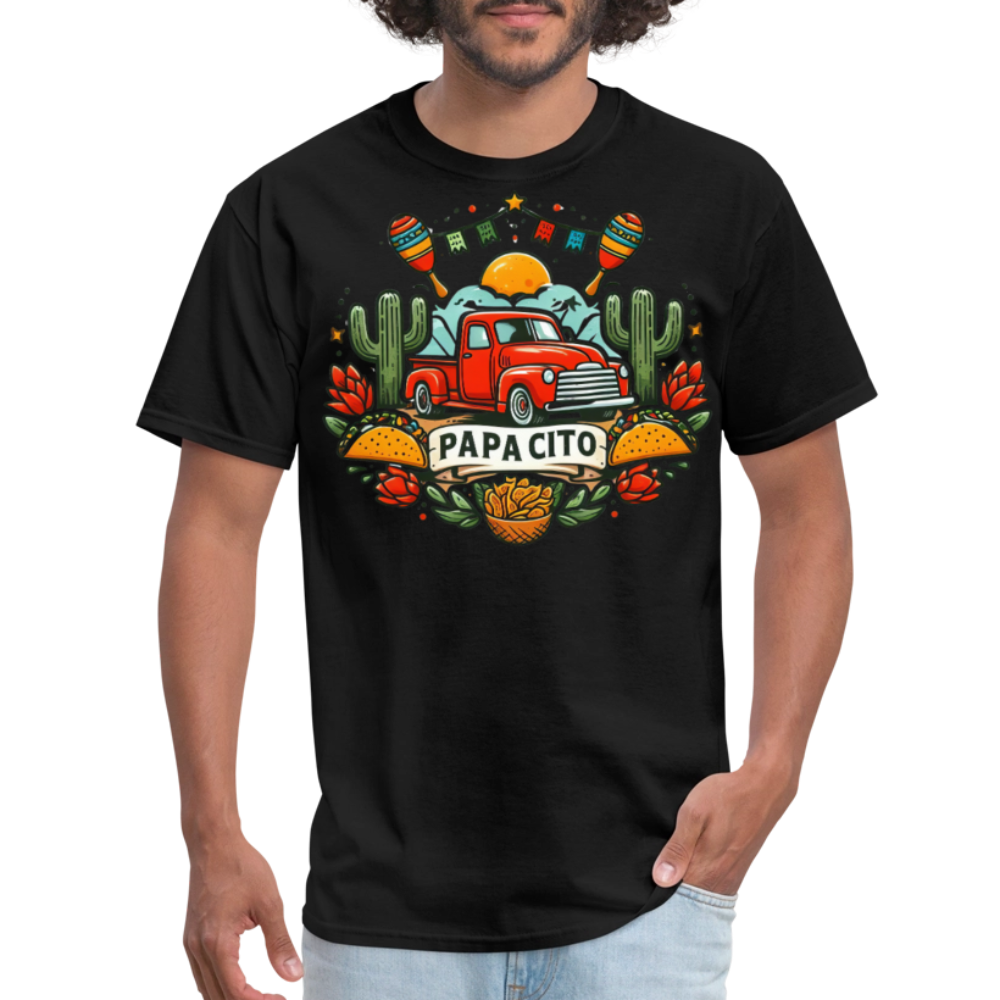 Papa Cito Taco Truck Retro Design T-shirt - black