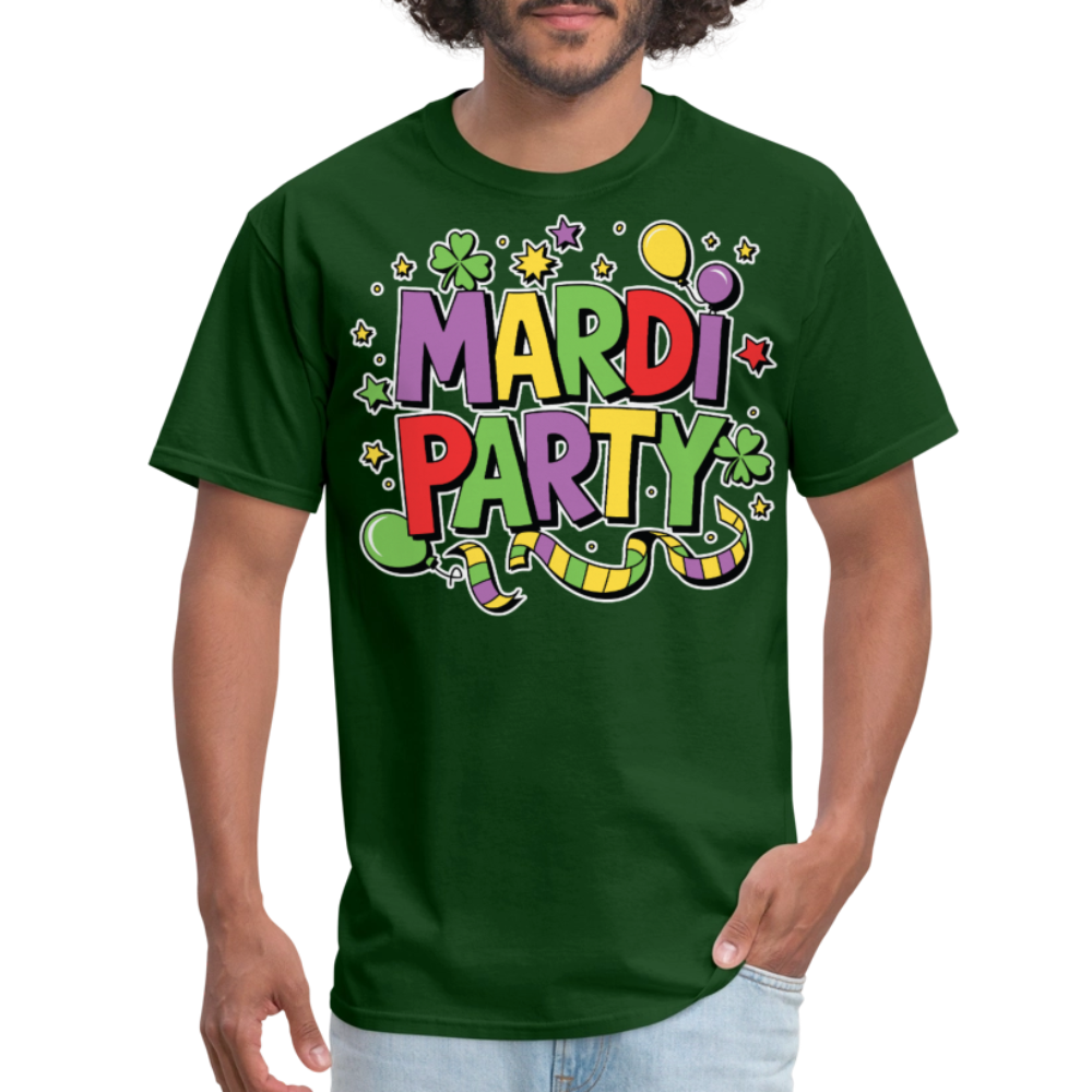 Mardi Gras Party Shirt For Men and Women New Orleans Festival T-shirt - forest green