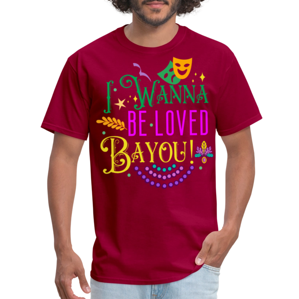 Bayou-inspired Funny Graphic Tee Mardi Gras Party T-shirt - dark red