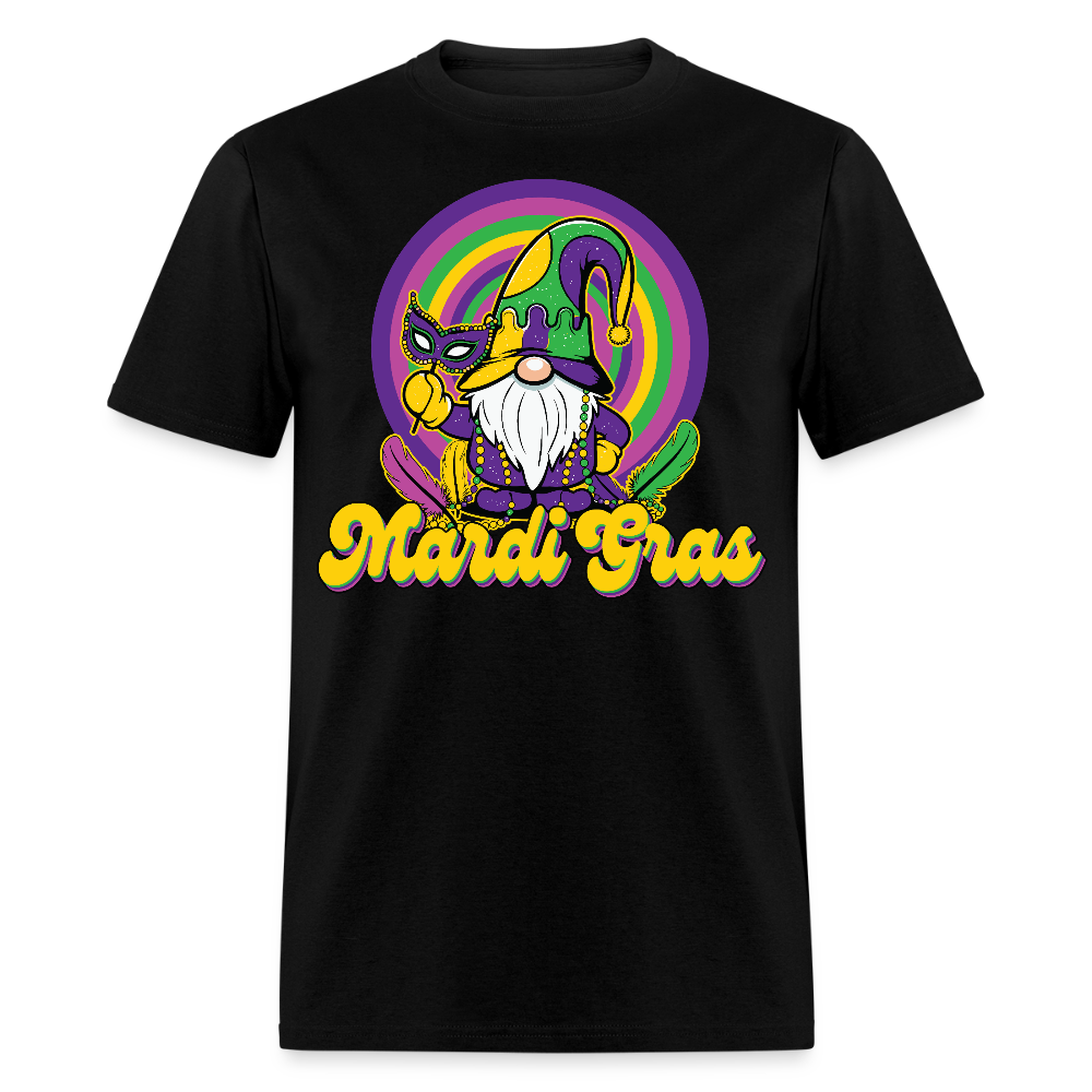 Fat Tuesday Parade Tee Mardi Gras Gnome T-shirt - black