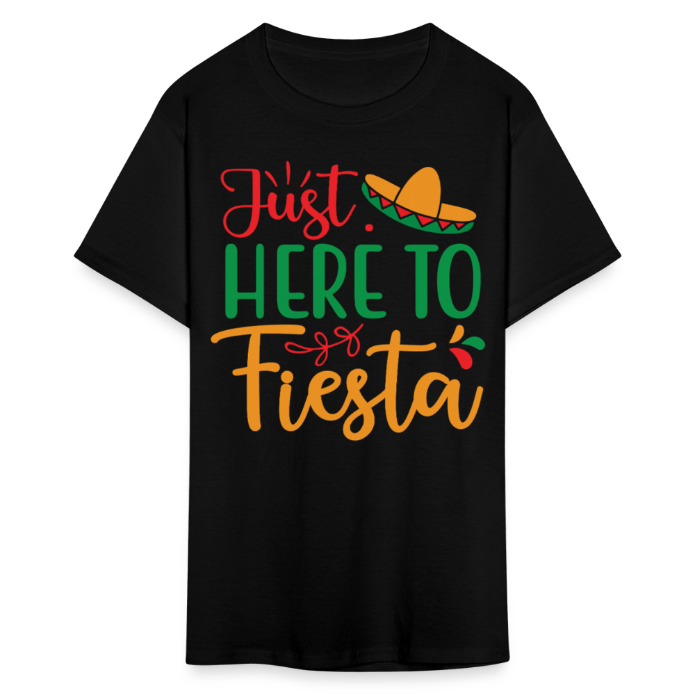 Just Here To Fiesta Mexican Party T-shirt - black