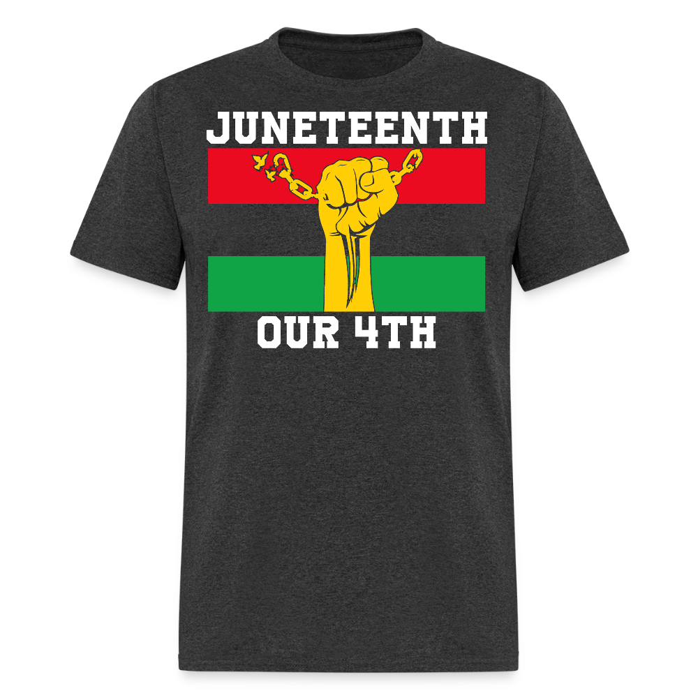 Juneteenth Freedom Fist Black Liberation Day T-shirt - heather black